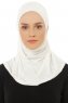 Hanfendy Plain Logo - Creme One-Piece Hijab