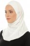 Hanfendy Plain Logo - Creme One-Piece Hijab
