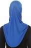 Hanfendy Plain Logo - Blå One-Piece Hijab