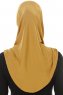 Hanfendy Plain Logo - Senapsgul One-Piece Hijab