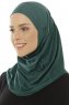 Hanfendy Plain Logo - Mörkgrön One-Piece Hijab