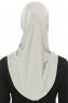 Hanfendy Plain Logo - Ljusgrå One-Piece Hijab