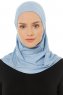 Hanfendy Plain Logo - Ljusblå One-Piece Hijab