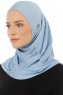 Hanfendy Plain Logo - Ljusblå One-Piece Hijab