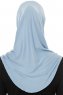 Hanfendy Plain Logo - Ljusblå One-Piece Hijab