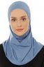 Hanfendy Plain Logo - Indigo One-Piece Hijab