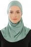 Hanfendy Plain Logo - Grön One-Piece Hijab