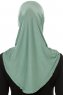 Hanfendy Plain Logo - Grön One-Piece Hijab