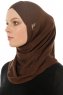 Hanfendy Cross Logo - Brun One-Piece Hijab