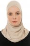 Hanfendy Cross Logo - Ljus Taupe One-Piece Hijab