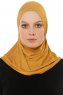 Hanfendy Cross Logo - Senapsgul One-Piece Hijab