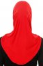 Hanfendy Cross Logo - Röd One-Piece Hijab