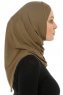 Hanfendy Cross Logo - Khaki One-Piece Hijab
