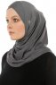 Hanfendy Cross Logo - Mörkgrå One-Piece Hijab
