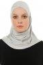 Hanfendy Cross Logo - Ljusgrå One-Piece Hijab