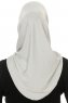 Hanfendy Cross Logo - Ljusgrå One-Piece Hijab