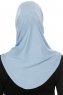 Hanfendy Cross Logo - Ljusblå One-Piece Hijab