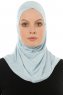 Hanfendy Cross Logo - Baby Blue One-Piece Hijab
