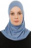 Hanfendy Cross Logo - Indigo One-Piece Hijab