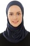 Micro Plain - Marinblå One-Piece Hijab