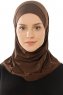 Micro Plain - Brun One-Piece Hijab