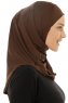 Micro Plain - Brun One-Piece Hijab