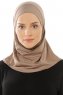 Micro Plain - Mörk Taupe One-Piece Hijab