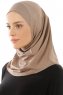 Micro Plain - Mörk Taupe One-Piece Hijab