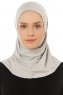 Micro Plain - Ljusgrå One-Piece Hijab