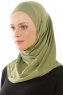 Micro Plain - Olivgrön One-Piece Hijab