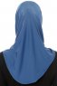Micro Plain - Indigo One-Piece Hijab
