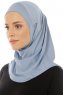 Micro Plain - Ljusblå One-Piece Hijab