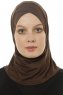 Micro Cross - Brun One-Piece Hijab