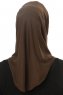Micro Cross - Brun One-Piece Hijab