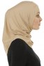 Micro Cross - Beige One-Piece Hijab - Ecardin