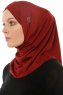 Micro Cross - Bordeaux One-Piece Hijab