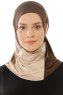 Esin - Brun & Ljus Taupe & Mörk Taupe One-Piece Hijab