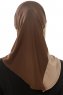 Esin - Brun & Ljus Taupe & Mörk Taupe One-Piece Hijab