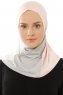 Esin - Gammelrosa & Ljusgrå & Creme One-Piece Hijab