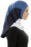 Esin - Indigo & Vit & Marinblå One-Piece Hijab