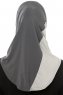 Esin - Antracit & Ljusblå & Ljusgrå One-Piece Hijab