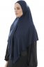 Ajda - Marinblå Hijab Med Dragkedja