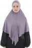 Ajda - Mörklila Hijab Med Dragkedja