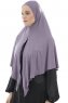 Ajda - Mörklila Hijab Med Dragkedja