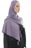 Ajda - Mörklila Hijab Med Dragkedja