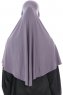 Ajda - Mörklila Hijab Med Dragkedja
