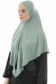 Ajda - Grön Hijab Med Dragkedja