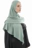 Ajda - Grön Hijab Med Dragkedja