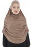 Roxelana - Mörk Taupe Lång Al Amira Hijab