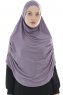 Roxelana - Mörklila Lång Al Amira Hijab
